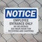 Signmission Employee Entrance Only No Deliveries See OSHA Notice Sign, Plastic, 14in W x 10in L, 2PK OS-2PACK-NS-P-1014-L-11945 - alternate 2